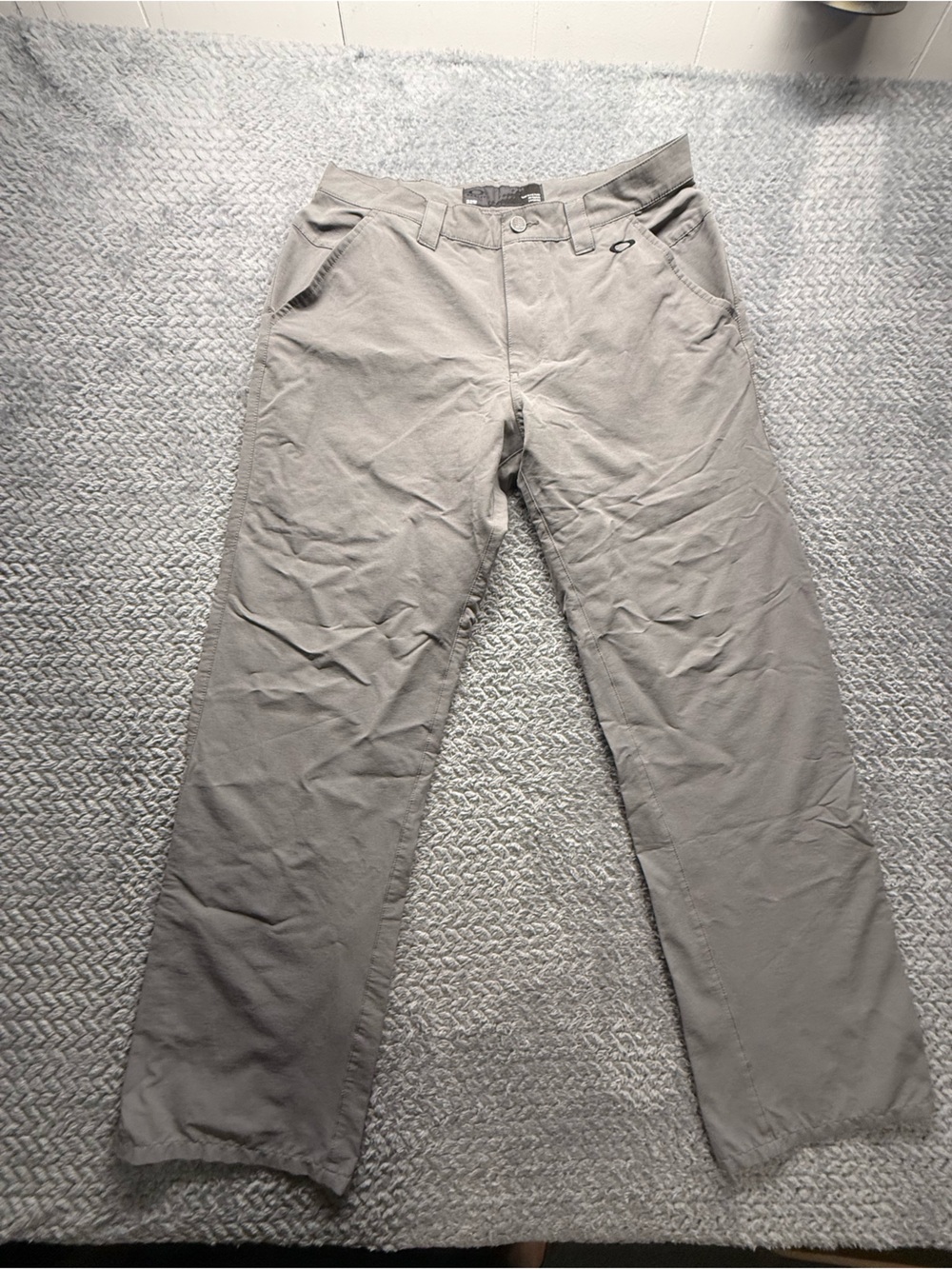 Oakley Men’s 32 Gray Stretch Slim Fit Golf Jogger Pants Elastic Cuffs